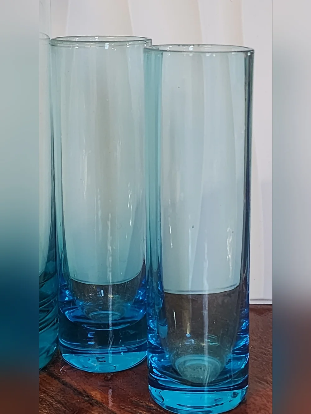 Turquoise Glass Decanter Set with Stopper and Shot Glasses - Picture 2 of 5